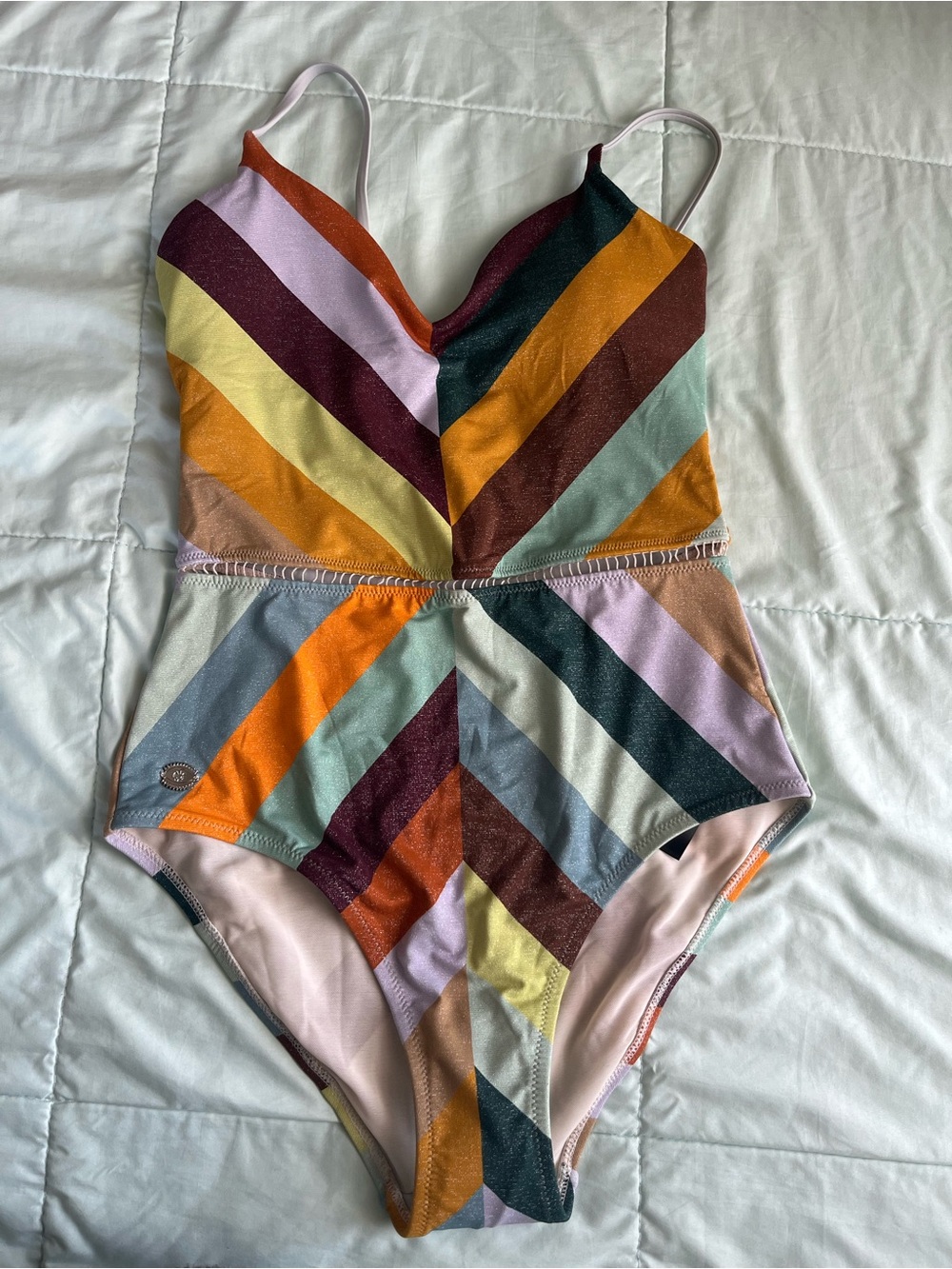 Multicolor Chevron One-Piece Swimsuit